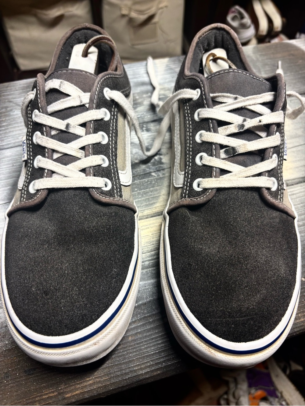 Vans Old Skool black & gray sneakers #skateboarding #oldskool size 12